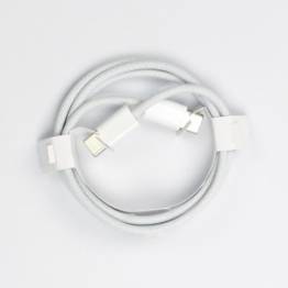  USB-C kabel met nylon weving - 100W - 1m - Wit