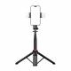 Selfiestick 3-in-1 met tripod, afstandsbediening en dual LED verlichting - tot 1,33m