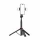 Selfiestick 3-in-1 met tripod, afstandsbediening en dual LED verlichting - tot 1,33m