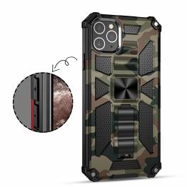  Extra beschermend iPhone 12 Pro Max hoesje met kickstand - Groen camo