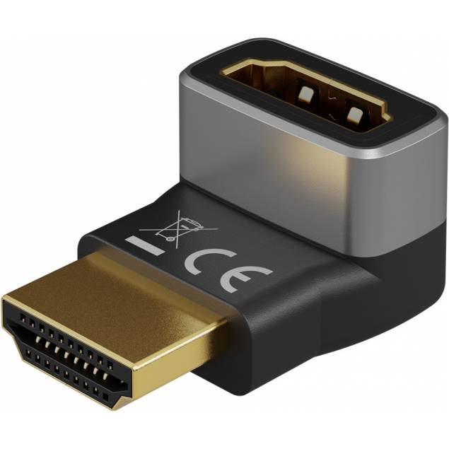 Goobay HDMI vrouw naar HDMI man met 90 graden hoek - 8K@60Hz