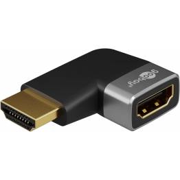 Goobay HDMI vrouw naar HDMI man met 90 graden hoek - Plat - 8K@60Hz