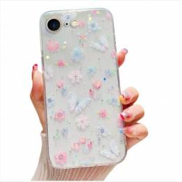 iPhone 7/8/SE 20/22 beschermhoes - Bloemen en vlinders