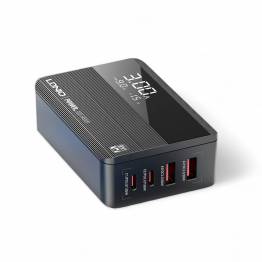 RAVPower 3-port 65W USB-C PD Mac oplader med 2 x USB vægoplader i hvid