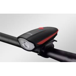  RockBros oplaadbare, waterdichte fietslamp met piep piep bel - 1200mAh - 250lm