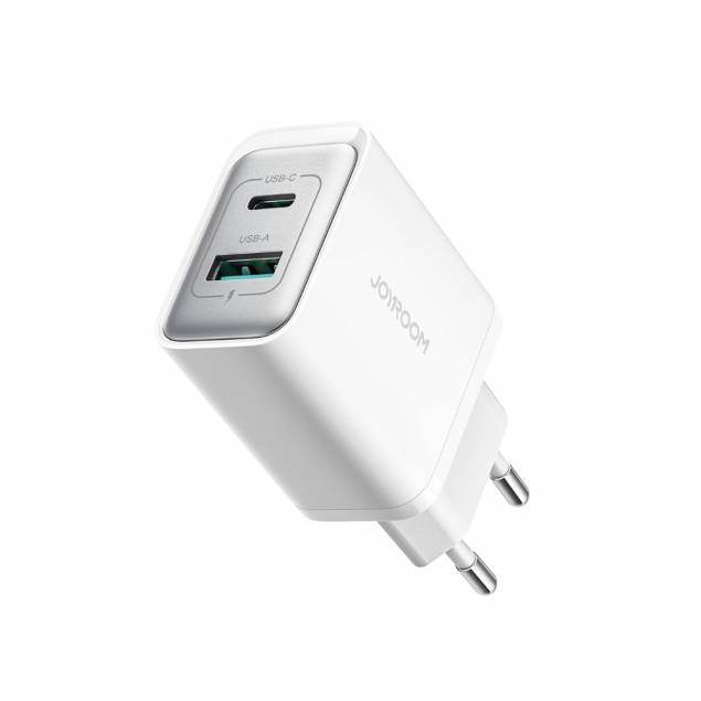 Joyroom Dual iPhone/iPad USB QC3.0 en USB-C PD oplader - 30W - Wit