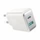 Joyroom Dual iPhone/iPad USB QC3.0 en USB-C PD oplader - 30W - Wit