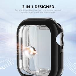  Enkay zacht en beschermend hoesje en screen protector voor Apple Watch 10 - 46mm - Zwart