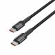 Tech-Protect UltraBoost Evo geweven USB-C kabel 100W PD oplaadkabel - Zwart - 3m