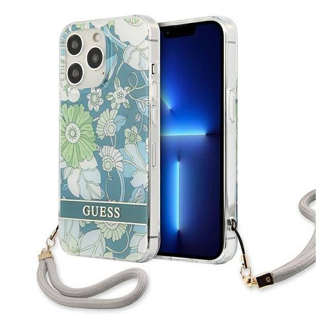 Guess GUHCP13LHFLSN iPhone 13 Pro / 13 grøn hardcase blomstrem