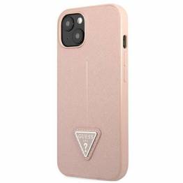  Guess GUHCP13SPSATLP iPhone 13 mini pink hardcase SaffianoTriangle Logo