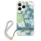 Guess GUHCP13XHFLSN iPhone 13 Pro Max grøn hardcase med blomsterrem