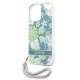 Guess GUHCP13XHFLSN iPhone 13 Pro Max grøn hardcase med blomsterrem