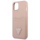 Guess iPhone 13 mini pink hardcase SaffianoTriangle Logo Med kortplads