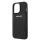 AMG iPhone 13 Pro / 13 sort hardcase læder buede linjer