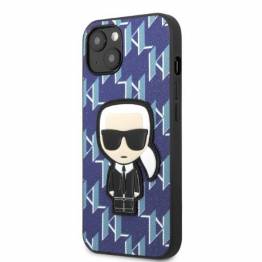  Karl Lagerfeld iPhone 13 hardcase blå Monogram Ikonik Patch