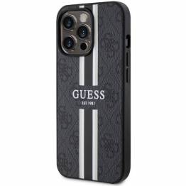  Guess iPhone 13 Pro / 13 sort hardcase 4G med striber MagSafe