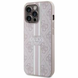  Guess iPhone 13 Pro Max pink hardcase 4G med striber MagSafe