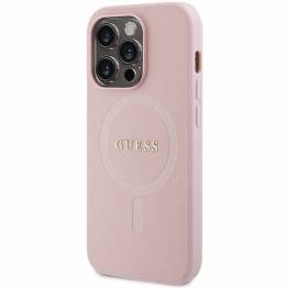  Guess cover til iPhone 13 Pro / 13 - pink Saffiano MagSafe