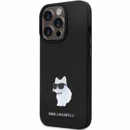  Karl Lagerfeld cover til iPhone 13 Pro Max - sort silikon C metal-pin