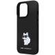 Karl Lagerfeld cover til iPhone 13 Pro Max - sort silikon C metal-pin