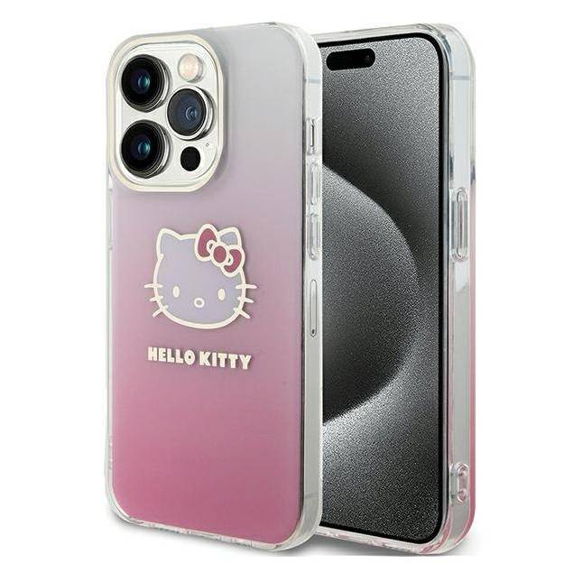 Hello Kitty IML Gradient Electrop Kitty Head cover til iPhone 13 Pro Max - pink