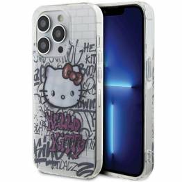 Hello Kitty IML Kitty På Mursten Graffiti-cover til iPhone 13 Pro Max - hvid