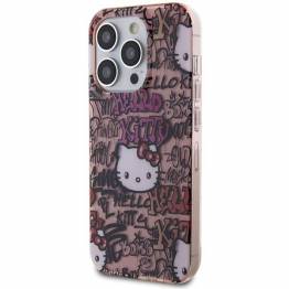  Hello Kitty IML-tags grafitti-sag til iPhone 13 Pro Max - pink