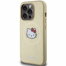  Hello Kitty læder Kitty Head MagSafe cover til iPhone 13 Pro Max - guld