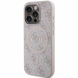  Guess 4G Collection Læder MagSafe Cover til iPhone 13 Pro / iPhone 13 - Pink