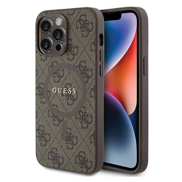 Guess 4G Collection Læder MagSafe Cover til iPhone 13 Pro / iPhone 13 - Brun