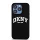 DKNY Flydende Silikone Hvid Trykt Logo MagSafe Cover til iPhone 13 Pro / 13 - Sort