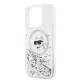 Karl Lagerfeld Liquid Glitter Choupette Head MagSafe cover til iPhone 13 Pro / 13 - gennemsigtig