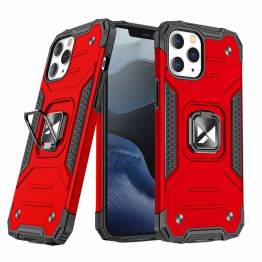 Wozinsky Ring Armor Cover med Kickstand Robust Beskyttelse til iPhone 13 Pro rød