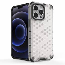  Honeycomb cover med TPU-bumper til iPhone 13 Pro gennemsigtig