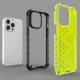 Honeycomb cover med TPU-bumper til iPhone 13 Pro gennemsigtig