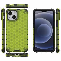  Honeycomb cover med TPU-bumper til iPhone 13 mini grøn