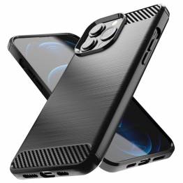  Carbon Case Fleksibel Cover TPU Case til iPhone 13 Pro sort