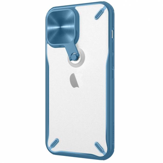 Nillkin Cyclops Cover holdbar cover med kamera-cover og foldbar stand til iPhone 13 Pro Max blå