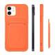 Kortholder Silikone Wallet Case med kortplads til iPhone 13 Pro Orange