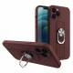 Ring Case silikonecover med fingergreb og stand til iPhone 13 mini brun