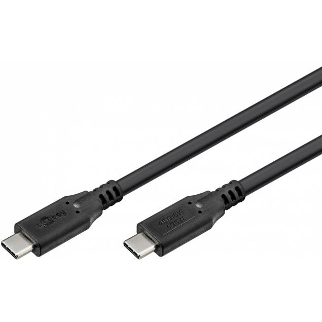 Goobay USB-C kabel 100W PD - USB4 - 40 Gbit/s - 2m - Zwart