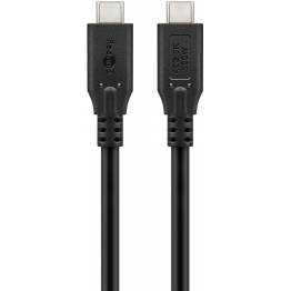 Goobay USB-C kabel 100W PD - USB4 - 40 Gbit/s - 2m - Zwart