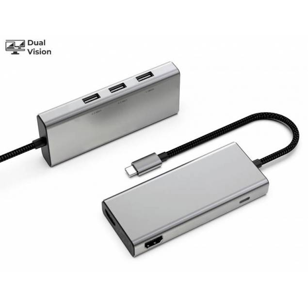 9-in-1 USB-C DualVision voor extra scherm op M1/M2/M3 MacBook