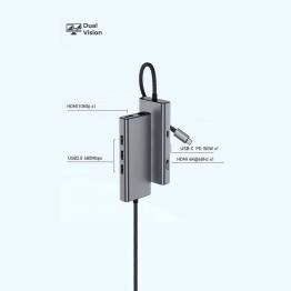  9-in-1 USB-C DualVision voor extra scherm op M1/M2/M3 MacBook