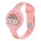 AirTag armband voor kinderen in silicone met regenboog - Roze