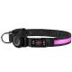 Waterdichte LED-halsband met AirTag-houder voor honden - Roze - Groot