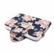 Canvaslife 13-14" MacBook taske met twee accessoires-vakken en schouderriem - Blauw/Roze