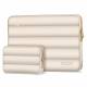 Puffy MacBook 13-14" sleeve met accessoirevak en kleine accessoiretas - Beige