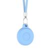 Waterdichte AirTag houder met 25 cm koord en gevlochten sleutelhanger - Blauw